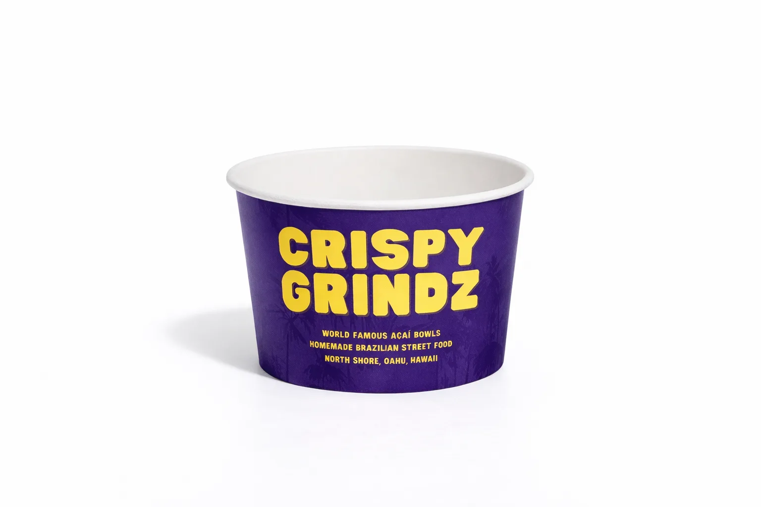 Compostable paper and PLA bowls for açaí, poke and hot food