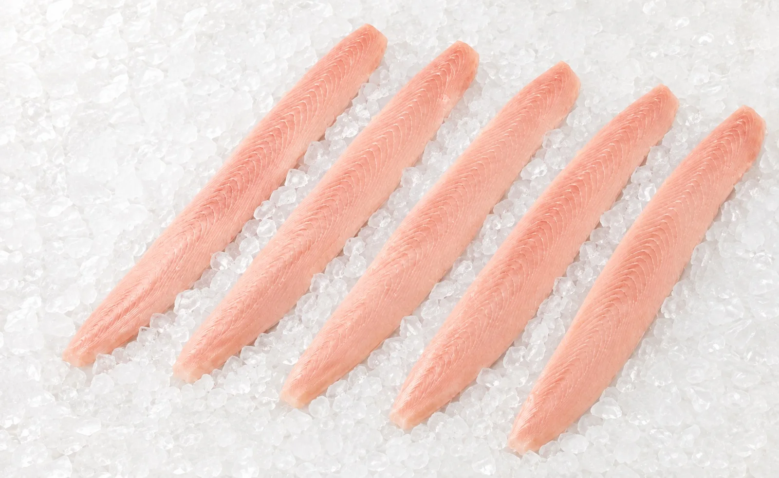 Frozen skin-off Brazilian Mahi Mahi fillets on ice