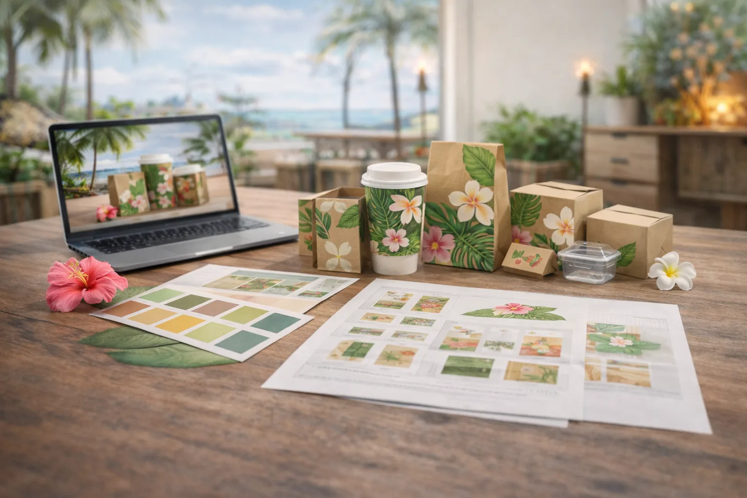 Custom packaging artwork and materials under design approval